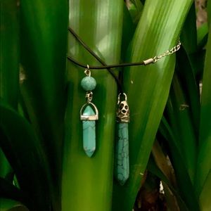 VACATION HOLD Howlite necklaces Set of 2